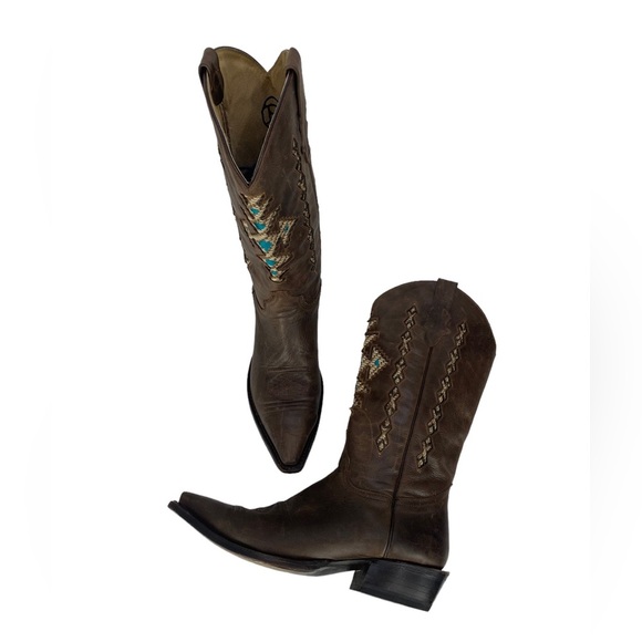 Roper Women's Navajo-Inspired Inlay Western Cowgirl Boots - Picture 6 of 17